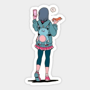 New Normal Friendship Cat Girl Sticker